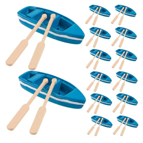 MILISTEN 16 Satz Teiliges Miniatur Segelboot aus Resin und Holz Kleine Ruderboote für DIY Meereslandschaft Kompakte Mini Modellboote für Kreative Dekoration von Zuhause und Büro von Milisten