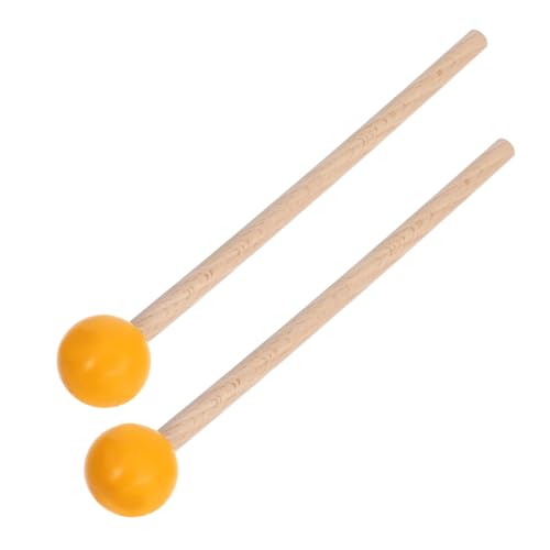 Milisten 1Paar Multifunktionale Trommelschlägel mit Gummikopf und Holzgriff für Xylophon Glockenspiel und Übungssitzungen Ergonomisches Design für Hohen Komfort von Milisten