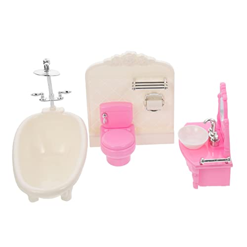 MILISTEN 1Satz Badezimmer Teiliges Zubehör für Puppenhaus mit Badewanne Toilette und Waschbecken für Kreative Dekoration und Spielzeuggestaltung MILISTEN 1Satz Badezimmer Teiliges Zubehör für Puppenhaus mit Badewanne Toilette und Waschbecken für Kreative Dekoration und Spielzeuggestaltung von Milisten