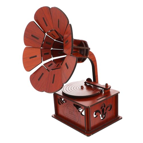 MILISTEN 1Satz Holz Grammophon Puzzle Kreatives DIY Montage für Pädagogisches Holzspielzeug Kreativität und Fantasie und Langlebig von Milisten