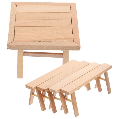 MILISTEN 1Satz Holzmöbel Modell DIY Montagemöbel und Hocker für Puzzle Lehrreiches Konstruktionsspielzeug Fördert Kreativität und Feinmotorik Geschenkidee für Kleine von Milisten