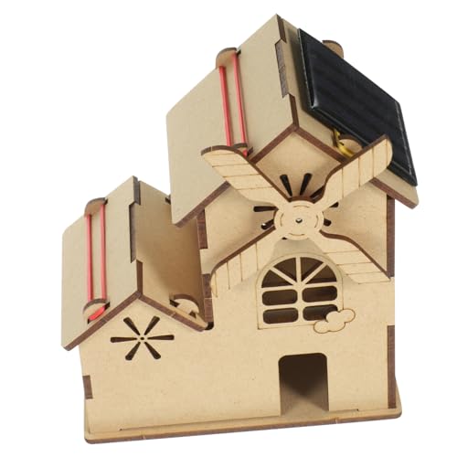 MILISTEN 1Satz Solarbetriebene Windmühlenhaus Bausatz Aus Holz Für DIY Fördert Naturwissenschaften Und Kreativität Leicht Und Tragbar Für Kleine MILISTEN 1Satz Solarbetriebene Windmühlenhaus Bausatz Aus Holz Für DIY Fördert Naturwissenschaften Und Kreativität Leicht Und Tragbar Für Kleine von Milisten