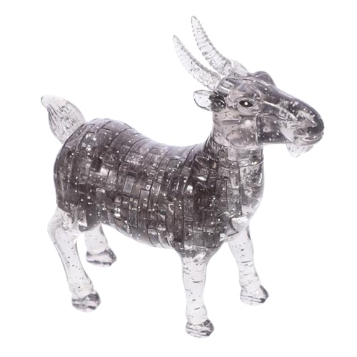 MILISTEN 1Stück Kristall Puzzle Ziege Kreatives Selbstmontage Tierornament für Schreibtisch und Zuhause Kristalldekoration für Sammler und Fans von Puzzle von Milisten