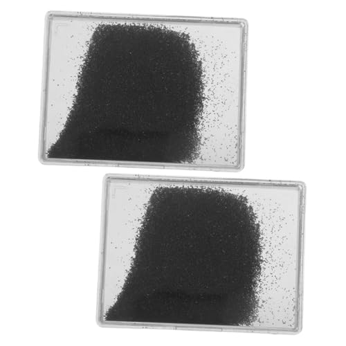 MILISTEN 2 Boxen Demonstrationsgerät für Magnetfelder Magnetfeldspäne Eisenpulverspäne magnetisches Eisenpulver magnetische Eisenspäne Lehrinstrument Tragbares Physik-Lehrgerät Kunststoff von Milisten
