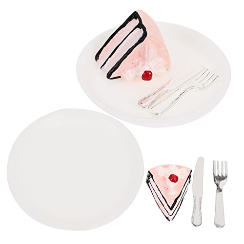 MILISTEN 2 Sätze Mini-Kuchenteller Miniatur-Dessertmodell Mini-Fake-Food Mini-Kuchen-Modell Puppenhaus-Miniaturkuchen Mini- -Küchenzubehör Miniatur-Kuchen-Dessert Dessert-Modell Harz von Milisten