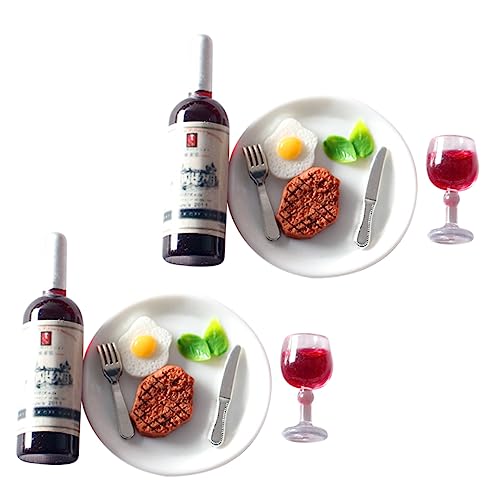 MILISTEN 2 Sätze Rotweinsteakmodell Küchenzubehör für Puppenstuben Miniatur-Food-Modell Mini-Lebensmittel Miniatursteak Mini- Miniatur-Zubehör Mini-Essen Mini Hausmannskost MILISTEN 2 Sätze Rotweinsteakmodell Küchenzubehör für Puppenstuben Miniatur-Food-Modell Mini-Lebensmittel Miniatursteak Mini- Miniatur-Zubehör Mini-Essen Mini Hausmannskost von Milisten