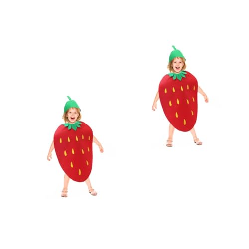 MILISTEN 2 Stck Erdbeer Kostüm Design Bequemes Cosplay Outfit für Halloween Fasching Party Bühnenauftritt von Milisten