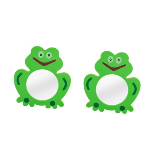 MILISTEN 2 Stck Eva Badespielzeug Cartoon Spiegel Grün Frosch Kreatives Leichtes Lernspielzeug für Junge Mädchen Ab Jahren Handliches Sicheres Badewannenspielzeug Hand Auge Koordination von Milisten