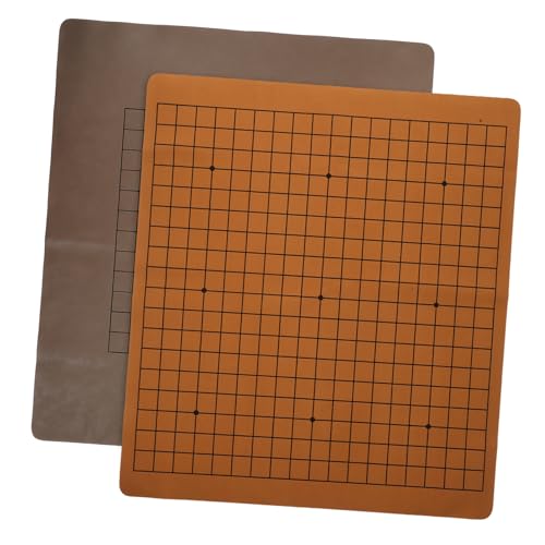 MILISTEN 2 Stück Doppelseitige Schachbretter PU Schachbrett für Gobang und Einfache Schachspiele Faltbar und Praktisch Farblich Zufällig für Brettspiel Zufällige Farbe von Milisten