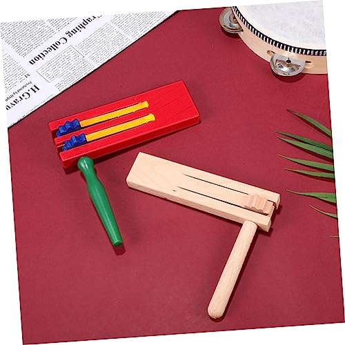 MILISTEN 2 Stück Handheld Holzratsche Teiliges mit Natürlicher und Bunter Farbschicht Robustes Musikspielzeug für Fördert und Sehfähigkeit Geeignet für Musikunterricht und Partys MILISTEN 2 Stück Handheld Holzratsche Teiliges mit Natürlicher und Bunter Farbschicht Robustes Musikspielzeug für Fördert und Sehfähigkeit Geeignet für Musikunterricht und Partys von Milisten