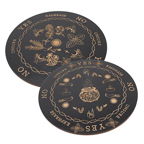 MILISTEN 2 Stück Holz Pendelbrett Mystisches Wahrsagebrett für Anfänger Dekoratives Divinationszubehör aus Hochwertigem Holz für Meditation und Spirituelle Praktiken Home Board Decoration von Milisten