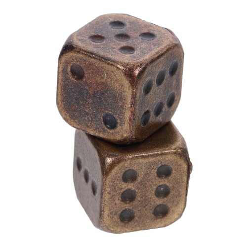 MILISTEN 2 Stück Metall Runde Kanten Spielwürfel für Brettspiele Party Zubehör Nummerierte für Spieleabende und Gesellige Zusammenkünfte von Milisten