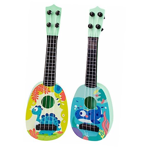 MILISTEN 2 Stück Mini Gitarre Simulierte Ukulele aus Kunststoff für Musikinstrument für Bühne Lehrreiches Lebensecht und Sicher von Milisten