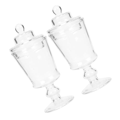 MILISTEN 2 Stück Miniatur Glas Süßigkeitenglas mit Deckel Kleine Vorratsdose für Puppenhaus Dekoration Vielseitige Sammelobjekte aus Klarem Glas für Kreative Miniaturwelten MILISTEN 2 Stück Miniatur Glas Süßigkeitenglas mit Deckel Kleine Vorratsdose für Puppenhaus Dekoration Vielseitige Sammelobjekte aus Klarem Glas für Kreative Miniaturwelten von Milisten