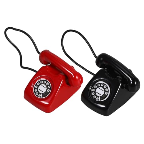MILISTEN 2 Stück Miniatur Retro Telefon Modell Vintage Puppenhaus Möbel Zubehör für DIY Dekoration Kompakt für Kreative Raumgestaltungen MILISTEN 2 Stück Miniatur Retro Telefon Modell Vintage Puppenhaus Möbel Zubehör für DIY Dekoration Kompakt für Kreative Raumgestaltungen von Milisten