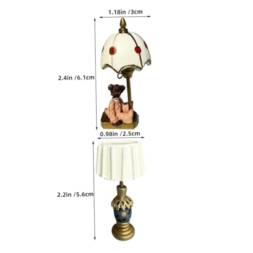 MILISTEN 2 Stück Miniatur Tischlampen für Puppenhaus mit Süßem Bär und Weißem Schirm Design Kreative Mini Lampe für Wohnzimmer Schlafzimmer Flexible Dekoration und Miniaturfotografie MILISTEN 2 Stück Miniatur Tischlampen für Puppenhaus mit Süßem Bär und Weißem Schirm Design Kreative Mini Lampe für Wohnzimmer Schlafzimmer Flexible Dekoration und Miniaturfotografie von Milisten