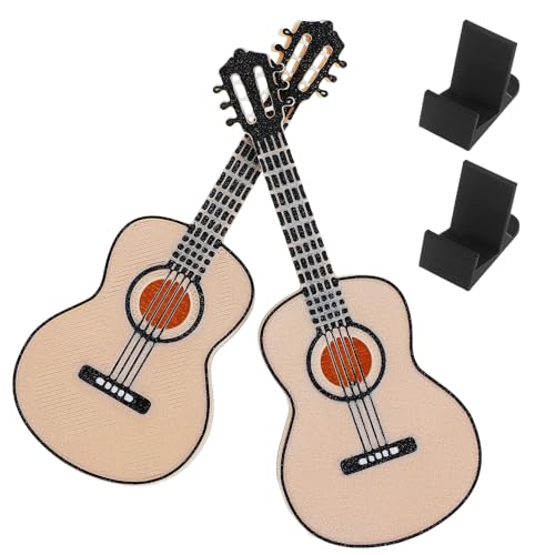 MILISTEN 2 Stück Musikinstrument Dekoration für Puppenhaus Modellgitarre als für Musikliebhaber von Milisten