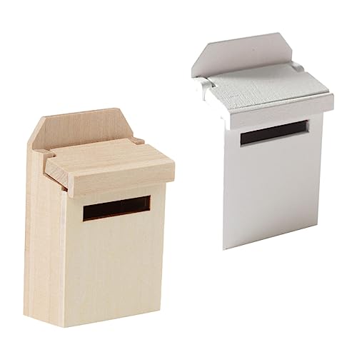 MILISTEN 2 Stück Puppenhaus Dekoration Leichte Miniatur Postbox Detailreiche Handwerkskunst für DIY Basteln und Puppenhaus Zubehör von Milisten