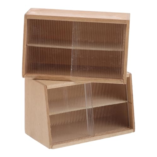 MILISTEN 2 Stück Puppenhaus Schrank Kuchen Lebensmittelgeschäft Puppenmöbel Miniatur Dekor Display Bäckerei Regal Küche Zubehör Ornament 1:12 von Milisten