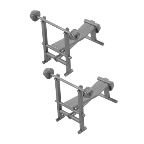 MILISTEN 2 Stück Realistisches Gym Zubehör für Puppenhäuser Hantelbänken und Gewichten für Kreative DIY Projekte und Miniatur Landschaften von Milisten