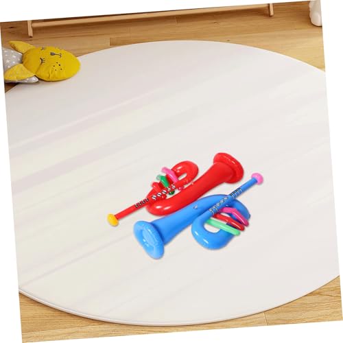 MILISTEN 2 Stück Teiliges Aufblasbares Trompeten aus Langlebigem PVC Wiederverwendbares Leichtes Musikspielzeug für Bunte Hornform für Bühnenauftritte und Partyspaß von Milisten