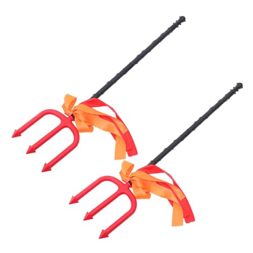 MILISTEN 2 Stück Teiliges Devil Pitch Fork Realistisch Gestalteter Roter Dreizack Sicheres Halloween Kostümzubehör für Erwachsene und Vielseitig für Masquerade Cosplay und MILISTEN 2 Stück Teiliges Devil Pitch Fork Realistisch Gestalteter Roter Dreizack Sicheres Halloween Kostümzubehör für Erwachsene und Vielseitig für Masquerade Cosplay und von Milisten