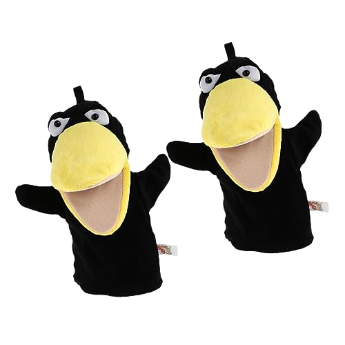 MILISTEN 2 Stück Teiliges Handpuppen Plüschspielzeug mit Beweglichem Mund Kindgerechtes Puppentheater für Vorschulkinder Rollenspiel und Geschichtenerzählen Weiches Material Leicht und von Milisten
