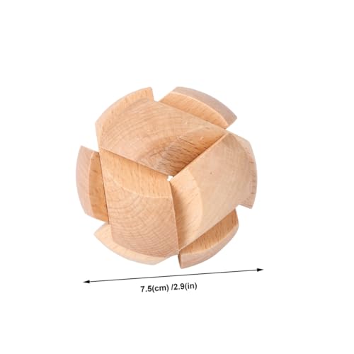MILISTEN 2 Stück Teiliges Holzpuzzle aus Buchenholz Denksportspielzeug Langlebiges Sicheres Gehirntrainer Spiel für Erwachsene Kreatives Freizeitspiel und Konzentration von Milisten