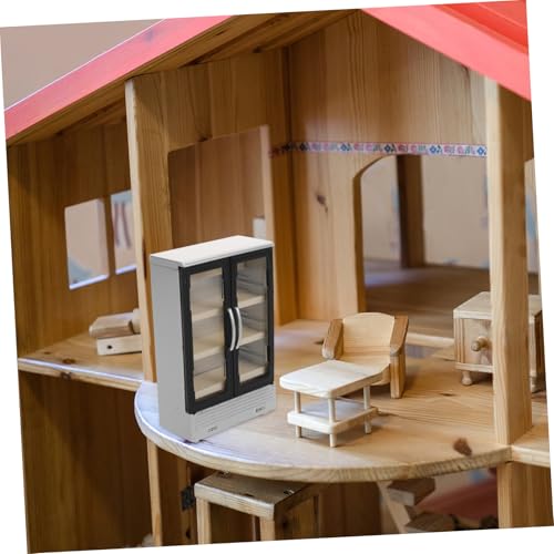MILISTEN 2 Stück Teiliges Mini Kühlschrank Doppeltüriger Puppenhaus Kühlschrank aus Robustem Kunststoff Realistische Miniatur für Kinderküche Vielseitig für Supermarkt und Puppenhaus Szenen von Milisten