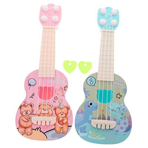 MILISTEN 2 Stück Ukulele für Kleinkinder Mini Gitarre als Musikalisches Dinosaurier Bär Pädagogisches für Vorschulkinder für Musikliebhaber MILISTEN 2 Stück Ukulele für Kleinkinder Mini Gitarre als Musikalisches Dinosaurier Bär Pädagogisches für Vorschulkinder für Musikliebhaber von Milisten