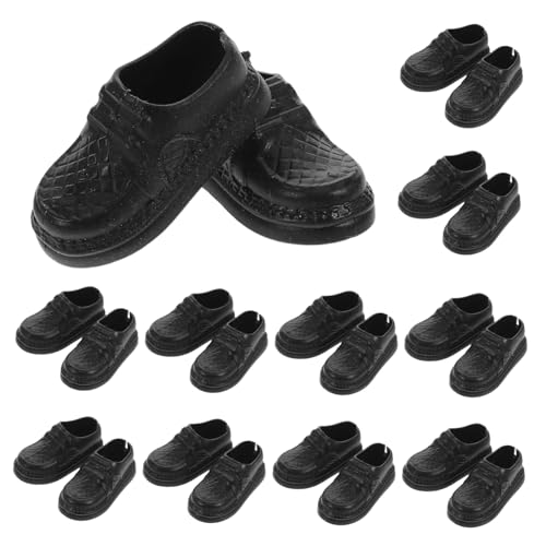 MILISTEN 20 Paare Mini Puppenschuhe mit Feinen Details Vielseitige Dekorationen für Puppenhaus und Doll Dress Up Realistische Winzige Schuhverzierungen für Puppen und Sammelfiguren von Milisten