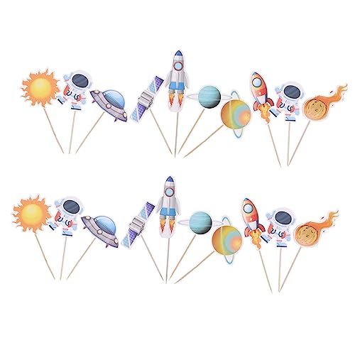 MILISTEN 20 Stück Astronaut Kuchen Deko Picks Geburtstagsfeier Dekoration für Niedliche Cake Insert Props für Torten und Desserts MILISTEN 20 Stück Astronaut Kuchen Deko Picks Geburtstagsfeier Dekoration für Niedliche Cake Insert Props für Torten und Desserts von Milisten