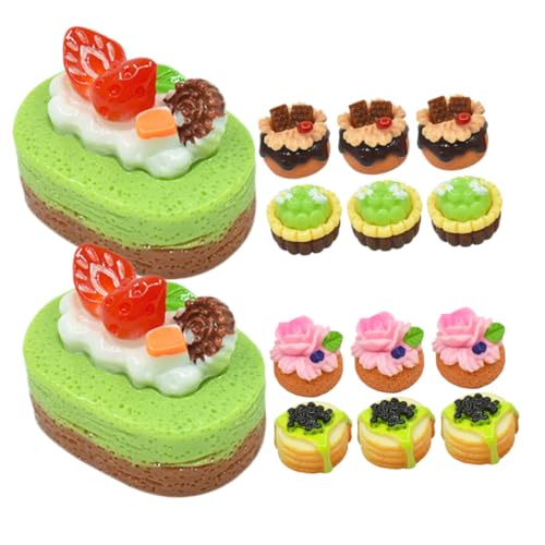 MILISTEN 20 Stück Kuchen Deko Simulierte Lebensmittel für Puppenhaus DIY Gartenhaus Desserts für Fotografie Dekoration für Miniaturliebhaber von Milisten