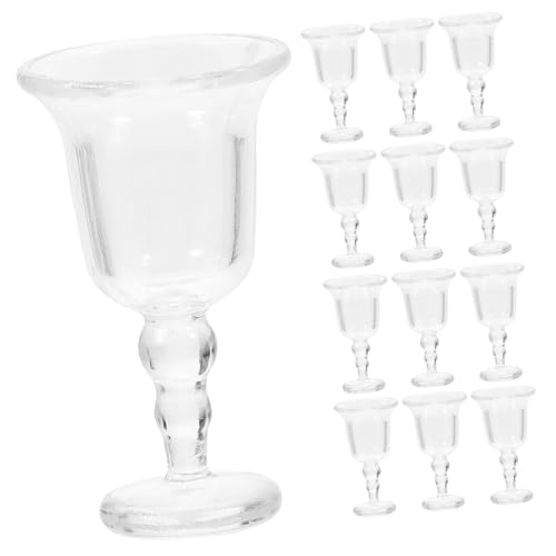 MILISTEN 20 Stück Mini Weinglas Puppe Miniatur F Mini -Weingläser Mini-Getränke dekorative Tassenmodelle Mini-Tasse Mini-Wasserbecher Mini Teetasse Mini-Hausbechermodelle Abs von Milisten