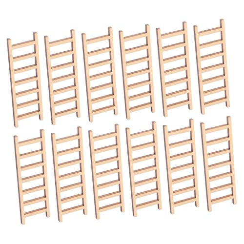 MILISTEN 20 Stück Miniatur Holzleiter Teiliges für Gartenlandschaft DIY Dekoration und Sandtisch Modell Simulation Leiter für Häuser und Fotografie Requisiten von Milisten