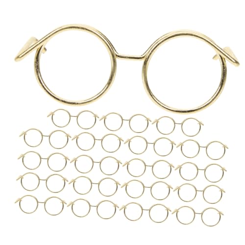 MILISTEN 20 Stück Puppenbrillen Accessoires für Puppen Leichte und Praktische Brillen für Dress Up und Sammler Goldene Metallrahmen ohne Gläser MILISTEN 20 Stück Puppenbrillen Accessoires für Puppen Leichte und Praktische Brillen für Dress Up und Sammler Goldene Metallrahmen ohne Gläser von Milisten