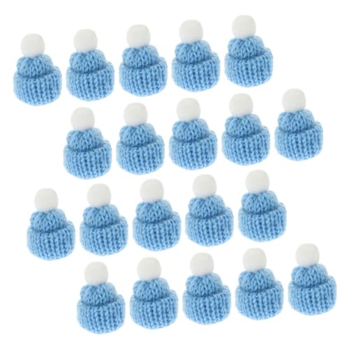 MILISTEN 20 Stück Teiliges Mini Strickmützen Weihnachtsmützen aus Weicher Kleine Handgefertigte Nikolausmützen für DIY Christbaumschmuck Weinflaschen Deko und Festliche Bastelprojekte von Milisten