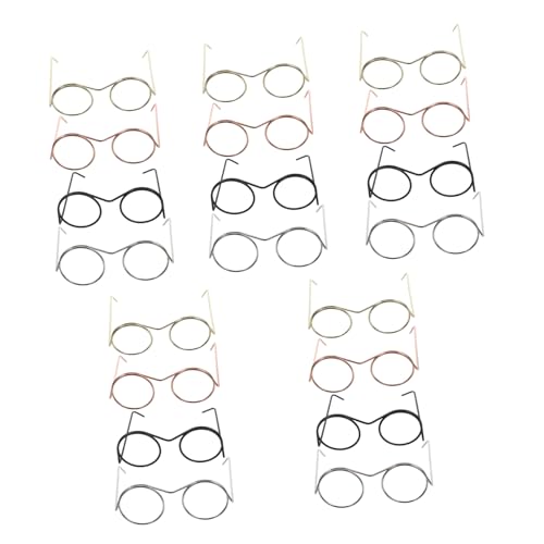 MILISTEN 20 Stück Teiliges Miniatur Metallbrillen Puppenhaus DIY Leichte Mini Brillen in Gold Silber Roségold und Schwarz Realistische Stabile Accessoires für Puppen und Bastelprojekte MILISTEN 20 Stück Teiliges Miniatur Metallbrillen Puppenhaus DIY Leichte Mini Brillen in Gold Silber Roségold und Schwarz Realistische Stabile Accessoires für Puppen und Bastelprojekte von Milisten