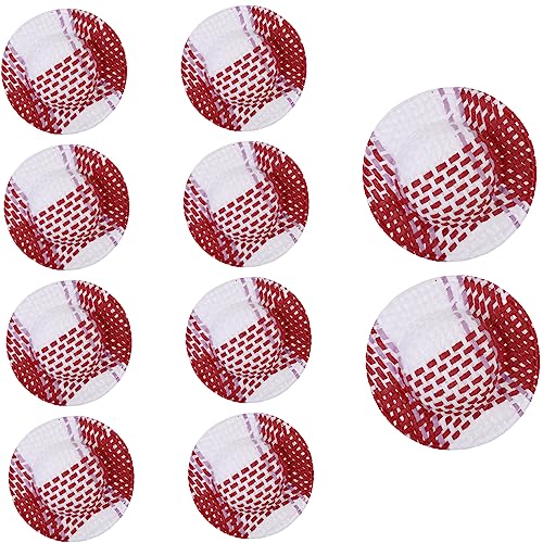 MILISTEN 20 Stück Teiliges Miniatur Strohhüte Bunte Gestreifte Kleine Puppenhüte aus Gewebtem Material für DIY Bastelprojekte Puppenhausdekoration Haaraccessoires und Partybedarf von Milisten