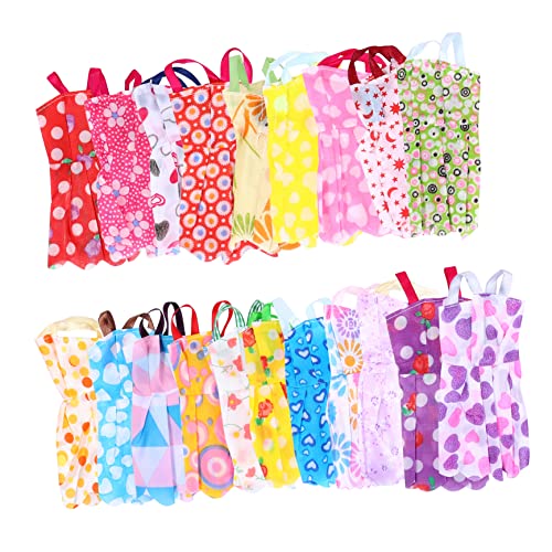 MILISTEN 20 Stück Teiliges Puppenbekleidungsset für Puppen Lustige Umkleide Spielkleidung Handgefertigte und Langlebige Puppenoutfits als für Mädchen zu Geburtstagen oder Feiertagen von Milisten