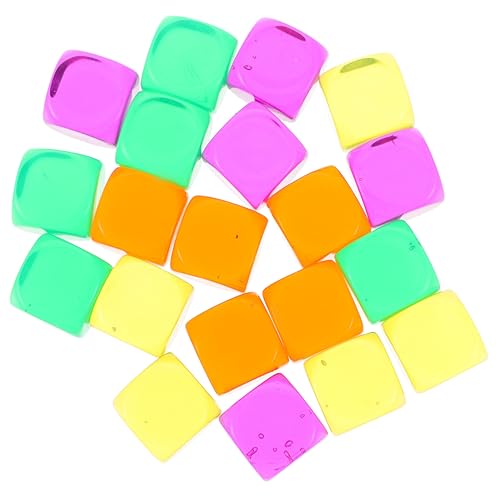 MILISTEN 20 Stück Transparente Acryl Würfel mit Abgerundeten Ecken DIY Leere Spielwürfel für Brettspiele Kreatives Basteln und Lernspiele von Milisten