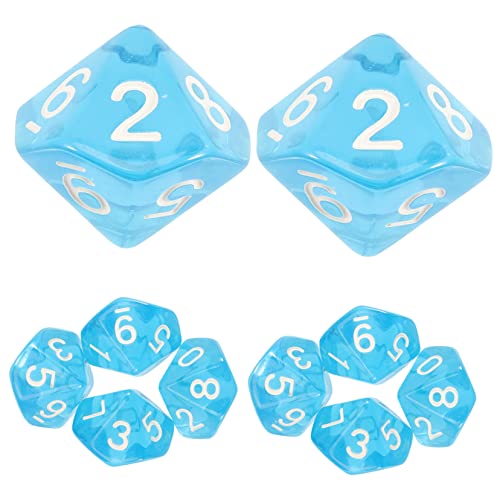 MILISTEN 20 Stück Transparente Seitige Würfel Polyedrische Acrylwürfel für Rollenspiele Matheunterricht und Tischspiele für Lustige Würfelspiele und Lernspielzeug von Milisten