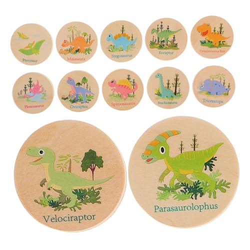 MILISTEN 24 Stück Dinosaurier-Gedächtnisschach Dinosaurier-Eier für Tier-Memory-Spiel Dinosaurier-Spiel Speicherpassungsspiel Passende Dinosaurierspielzeuge Töpfchentraining Holz MILISTEN 24 Stück Dinosaurier-Gedächtnisschach Dinosaurier-Eier für Tier-Memory-Spiel Dinosaurier-Spiel Speicherpassungsspiel Passende Dinosaurierspielzeuge Töpfchentraining Holz von Milisten
