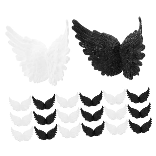 MILISTEN 24 Stück Engelsflügel Kuchendekoration Geburtstagstortendekorationen Tortenaufleger mit Engelsflügeln Engelsflügel basteln flügel zubehör selber machen Kuchendeckel Plastik von Milisten