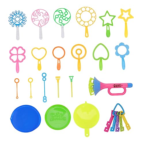 MILISTEN 29Stücke Bubble Stick Teiliges Seifenblasen für Lustige Blase Herstellung mit Tragbarem Tablett für Outdoor Aktivitäten Partys und Strandspiele Sicheres Material von Milisten