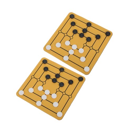 MILISTEN 2er-Set Morris-Schach Mit Neun Herren – Strategiespiel, Familientreffen, Tragbares Denksport-brettspiel-Set Für Reisen, Partys, Zuhause, Kinder Und Erwachsene MILISTEN 2er-Set Morris-Schach Mit Neun Herren – Strategiespiel, Familientreffen, Tragbares Denksport-brettspiel-Set Für Reisen, Partys, Zuhause, Kinder Und Erwachsene von Milisten
