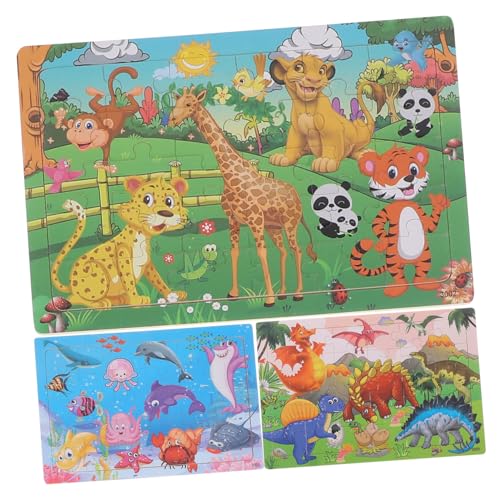 MILISTEN 3 Sätze Teiliges Holzpuzzle Interaktive Lernspiele mit Tier Dinosaurier Motiven Farbenfrohe Vorschulpuzzles Feinmotorik und Kreativität Sichere Passgenaue Teile MILISTEN 3 Sätze Teiliges Holzpuzzle Interaktive Lernspiele mit Tier Dinosaurier Motiven Farbenfrohe Vorschulpuzzles Feinmotorik und Kreativität Sichere Passgenaue Teile von Milisten