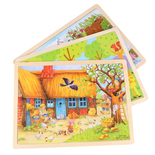 MILISTEN 3 Sätze Teiliges Holzpuzzle Set für Teilen Bunte Cartoon tiermotive Zoo Bauernhof Teich Pädagogisches Lernspielzeug Sicher Fördert Logisches Denken und Feinmotorik MILISTEN 3 Sätze Teiliges Holzpuzzle Set für Teilen Bunte Cartoon tiermotive Zoo Bauernhof Teich Pädagogisches Lernspielzeug Sicher Fördert Logisches Denken und Feinmotorik von Milisten