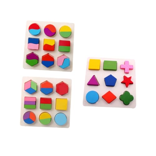 MILISTEN 3 Stücke Teiliges Geometrisches Formen Puzzle aus Pädagogisches zur Formenerkennung und Farbzuordnung für Frühen Lernen MILISTEN 3 Stücke Teiliges Geometrisches Formen Puzzle aus Pädagogisches zur Formenerkennung und Farbzuordnung für Frühen Lernen von Milisten