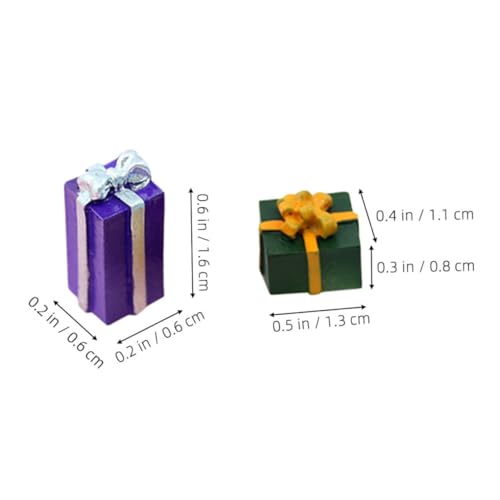MILISTEN 30 Stück Mini Resin Weihnachtsgeschenkboxen Kleine Festliche Dekorationen für DIY Basteln Miniatur Zubehör Tischdeko und Puppenhaus Accessoires von Milisten